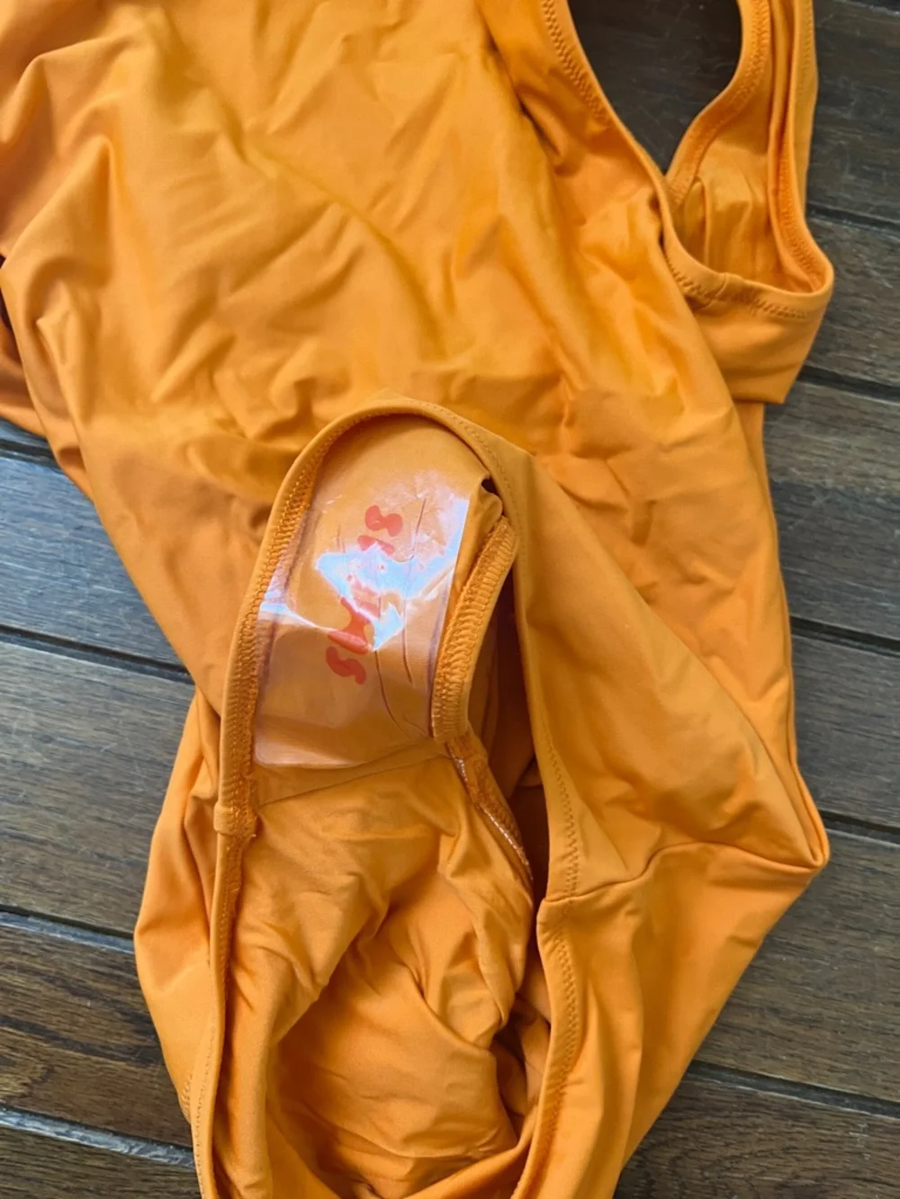 SKIMS Tangerine Orange Signature Swim High Neck One-Piece Swim Suit Size M NWT